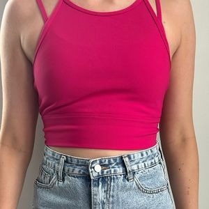 Hot pink athletic workout top